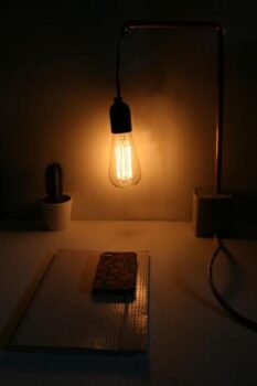 Diyourself Lampe Cuivre Beton L E4y0pb