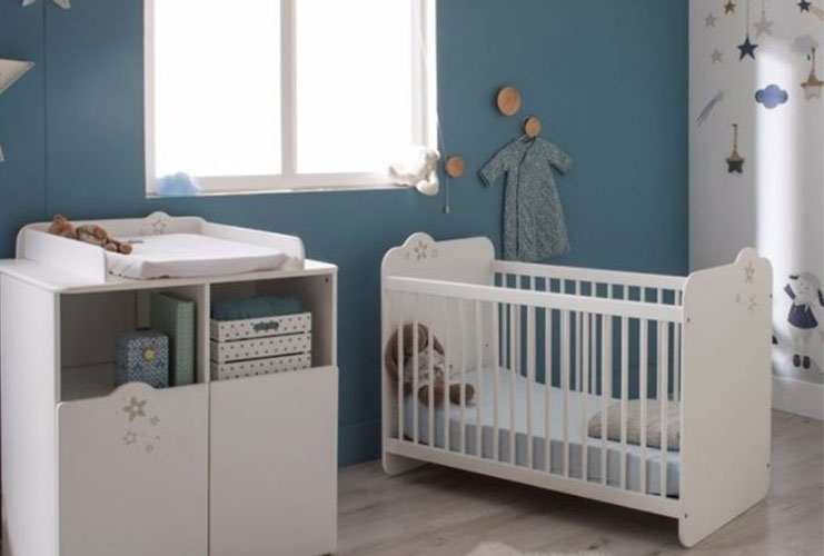 Chambre Bebe Bleu Canard